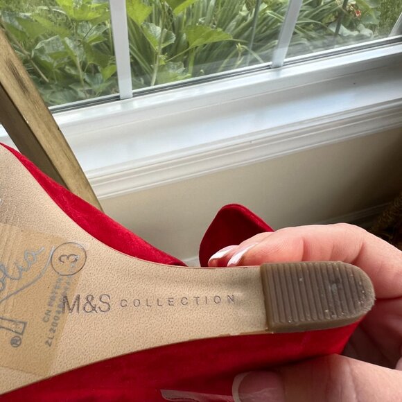 Marks & Spencer red platform Slingbacks - Picture 7 of 7